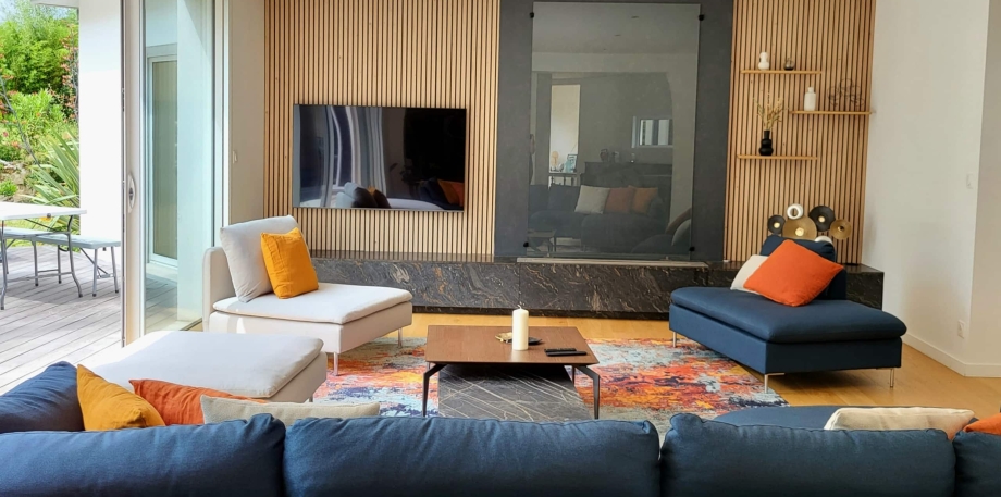 Décoration du séjour d'une maison à Bouliac